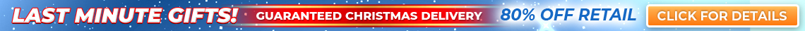 Last Minute Gifts! - Guaranteed Christmas Delivery - 80% Off Retail - Code: SaveBig - Shop Now!