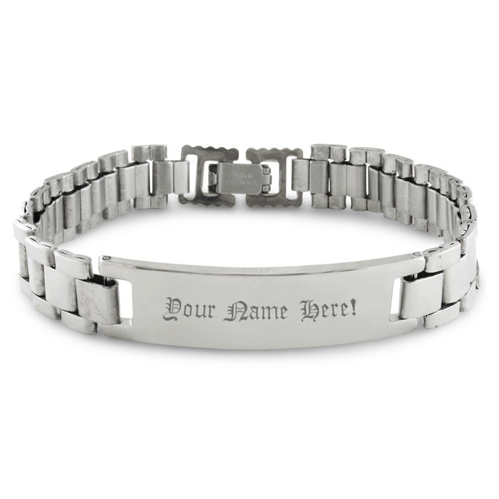Personalized Mens Silver Bracelet - Cuff Bracelet for Men - Gift idea -  Nadin Art Design - Personalized Jewelry