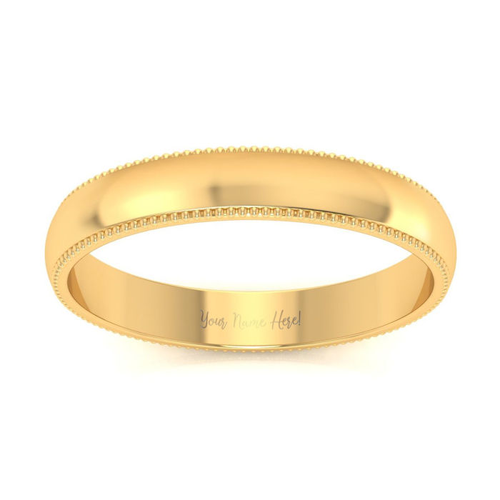 3MM Milgrain Ladies & Mens Wedding Band Super Jeweler Men Accessories Jewelry Rings 2.2 g 14K 