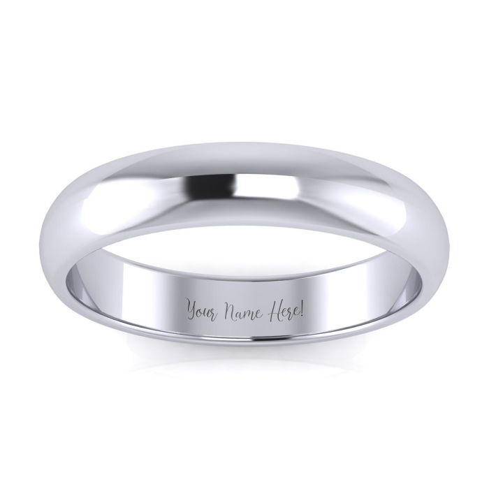 Engraved Ring for Men and Women, Brushed Ring Engraved 