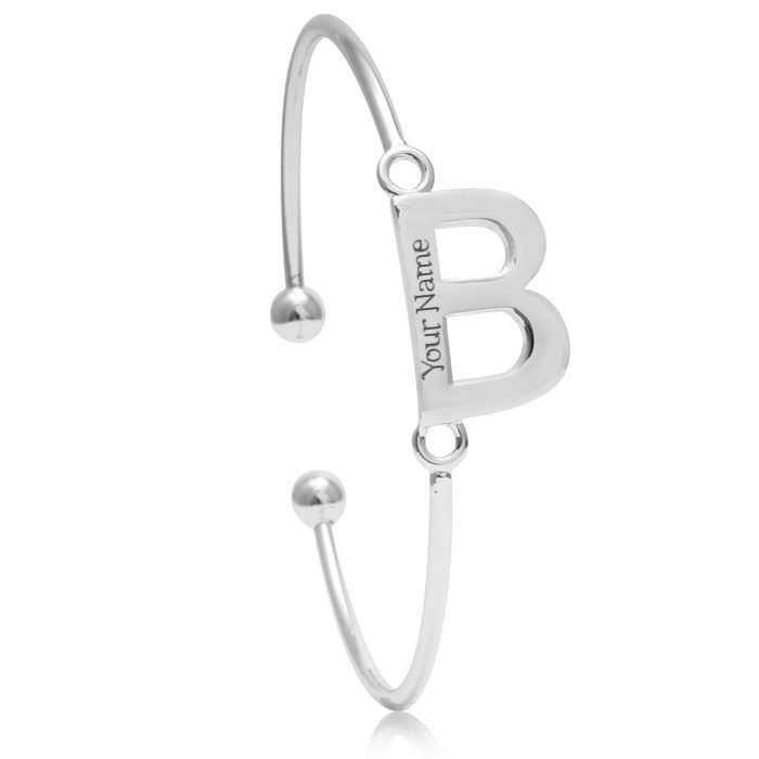 Initial Bracelet B / Silver
