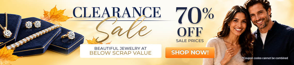 Clearance Sale - 70% Off Sale Prices - Beautiful jewelry at below scrap value - Shop Now!