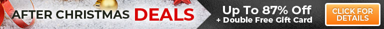 After Christmas Deals - Up to 87% Off + Double Free Gift Card - Shop Now!