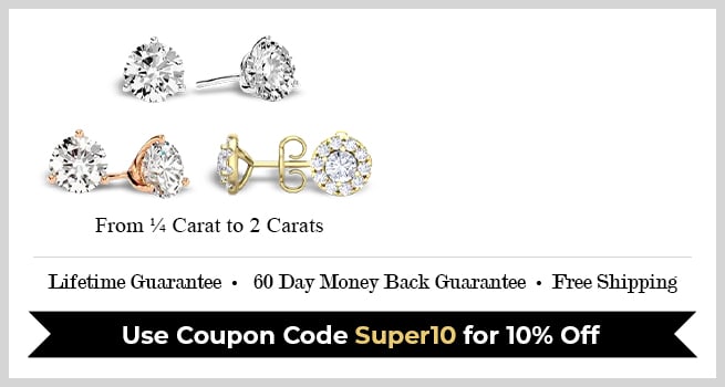 Bigger, Better, Martini Setting Diamond Stud Earrings For Incredible Prices!