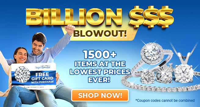Billion Dollar Blowout! 1500+ items at the lowest prices ever - FREE GIFT CARD with every purchase - Use Code: Billion - Shop Now!
