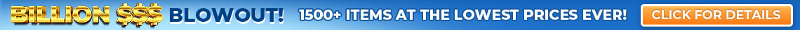 Billion Dollar Blowout! 1500+ items at the lowest prices ever - FREE GIFT CARD with every purchase - Use Code: Lowest - Shop Now!