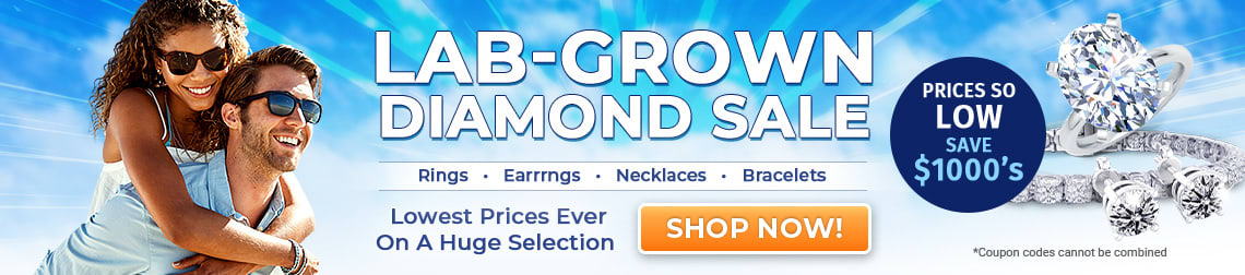 Lab Grown Diamond Sale - Lowest Prices Ever On A Huge Selection - Prices so low - Save $1000's - Code: SJLAB - Shop Now!