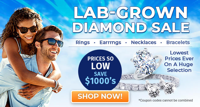 Lab Grown Diamond Sale - Lowest Prices Ever On A Huge Selection - Prices so low - Save $1000's - Code: SJLAB - Shop Now!