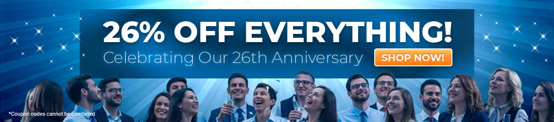 26% Off Everything! Celebrating Our 26th Anniversary - Code: Celebrating26 - Shop Now!
