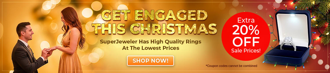 Get Engaged This Christmas - SuperJeweler has high quality rings at the lowest prices - Extra 20% Off sale prices - Code: SJLove - Shop Now!