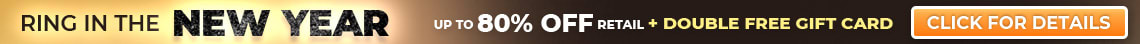 Ring in the New Year with Fabulous Jewelry! Up to 80% Of retail + Double FREE Gift Card - Shop Now!